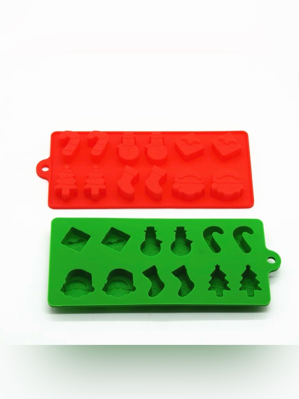Christmas Silicone Mold Eco-friendly Cake Chocolate Candy Molds, 2 pack, NEW